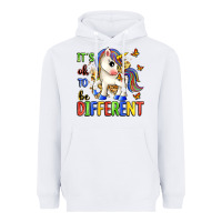 White it's ok to be different Heavyweight Hoodie - Zillion Design Studio