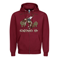 Burgundy when the going gets tough cowboy up Zipper Hoodie - MaliasSmallBusiness