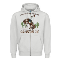 Dove Grey when the going gets tough cowboy up Zipper Hoodie - MaliasSmallBusiness