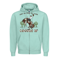 Seafoam when the going gets tough cowboy up Zipper Hoodie - MaliasSmallBusiness