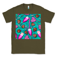 Army Green valentines day champagne and strawberry Classic Tee - BundleAndBundleShop