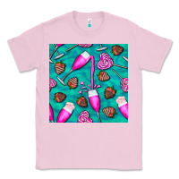Bubblegum Pink valentines day champagne and strawberry Classic Tee - BundleAndBundleShop