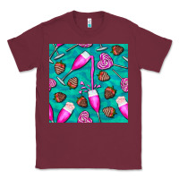 Burgundy valentines day champagne and strawberry Classic Tee - BundleAndBundleShop