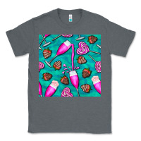 Charcoal Heather valentines day champagne and strawberry Classic Tee - BundleAndBundleShop