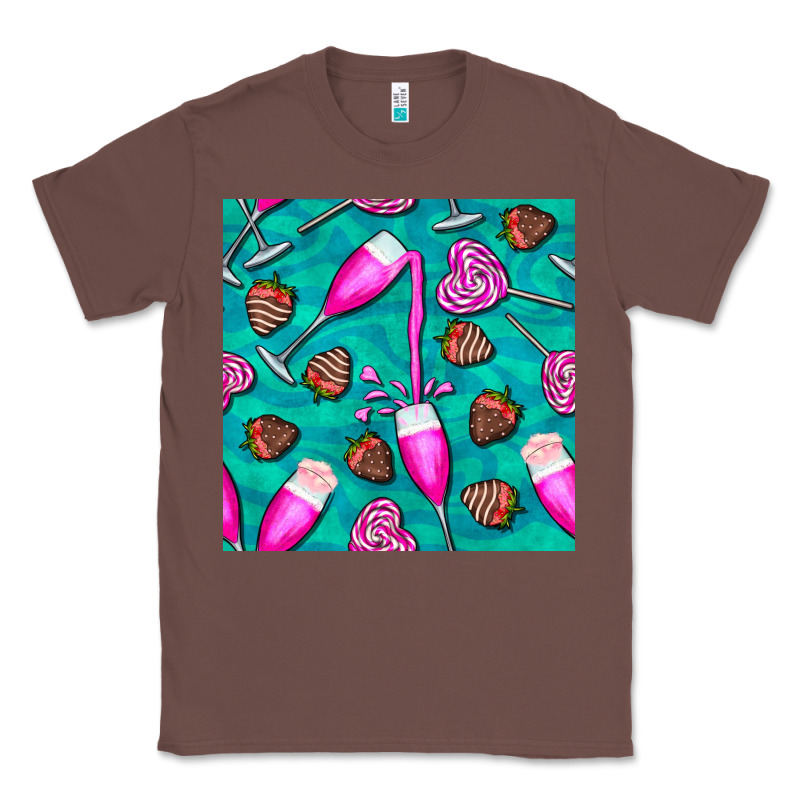 Valentines Day Champagne And Strawberry Classic Tee by BundleAndBundleShop | Teevron