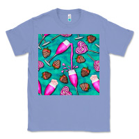 Colony Blue valentines day champagne and strawberry Classic Tee - BundleAndBundleShop