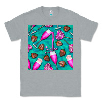 Heather Grey valentines day champagne and strawberry Classic Tee - BundleAndBundleShop