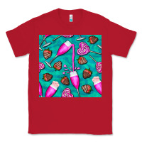 Red valentines day champagne and strawberry Classic Tee - BundleAndBundleShop