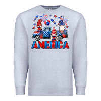 Heather Grey American truck gnomes Premium Sweatshirt - Neo Western