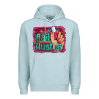 Blue Mist nail hustler serape leopard background Premium Hoodie - Artiststas