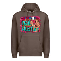 Coffee nail hustler serape leopard background Premium Hoodie - Artiststas