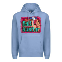 Colony Blue nail hustler serape leopard background Premium Hoodie - Artiststas