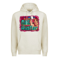 Oatmeal Heather nail hustler serape leopard background Premium Hoodie - Artiststas