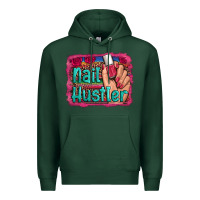 Sports Green nail hustler serape leopard background Premium Hoodie - Artiststas