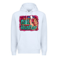 White nail hustler serape leopard background Premium Hoodie - Artiststas