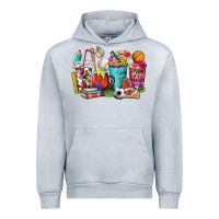 Heather Grey p.e. teacher coffee cups Urban Hoodie - NancyCooperArtShop