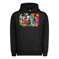 Pigment Black p.e. teacher coffee cups Urban Hoodie - NancyCooperArtShop