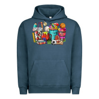 Pigment Midnight Navy p.e. teacher coffee cups Urban Hoodie - NancyCooperArtShop