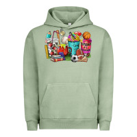 Pigment Oil Green p.e. teacher coffee cups Urban Hoodie - NancyCooperArtShop