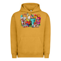Pigment Peanut Butter p.e. teacher coffee cups Urban Hoodie - NancyCooperArtShop
