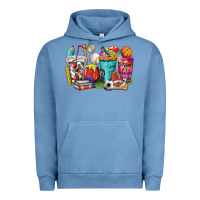 Pigment Pebble Blue p.e. teacher coffee cups Urban Hoodie - NancyCooperArtShop
