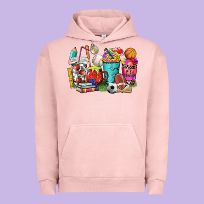 P.e. Teacher Coffee Cups Urban Hoodie Designed By Nancycooperartshop