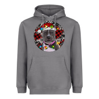 Storm pitbull and buffalo plaid Heavyweight Hoodie - RanaPortraitStore