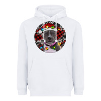 White pitbull and buffalo plaid Heavyweight Hoodie - RanaPortraitStore