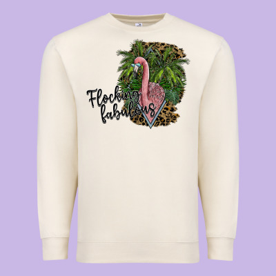 Flocking Fabulous Premium Sweatshirt Designed By Sublimationcraftshop