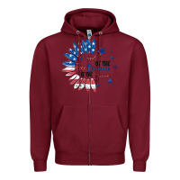 Burgundy land of the free because of the brave Zipper Hoodie - MaliasSmallBusiness