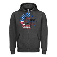 Charcoal Heather land of the free because of the brave Zipper Hoodie - MaliasSmallBusiness