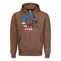 Chestnut land of the free because of the brave Zipper Hoodie - MaliasSmallBusiness