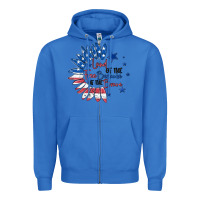 True Royal land of the free because of the brave Zipper Hoodie - MaliasSmallBusiness