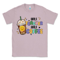 Lilac half teacher half coffee Classic Tee - MaliasSmallBusiness