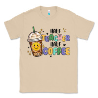 Mushroom half teacher half coffee Classic Tee - MaliasSmallBusiness