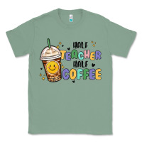 Sage half teacher half coffee Classic Tee - MaliasSmallBusiness