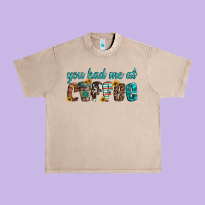 You Had Me At Coffee Urban Heavy Tee Designed By Artiststas