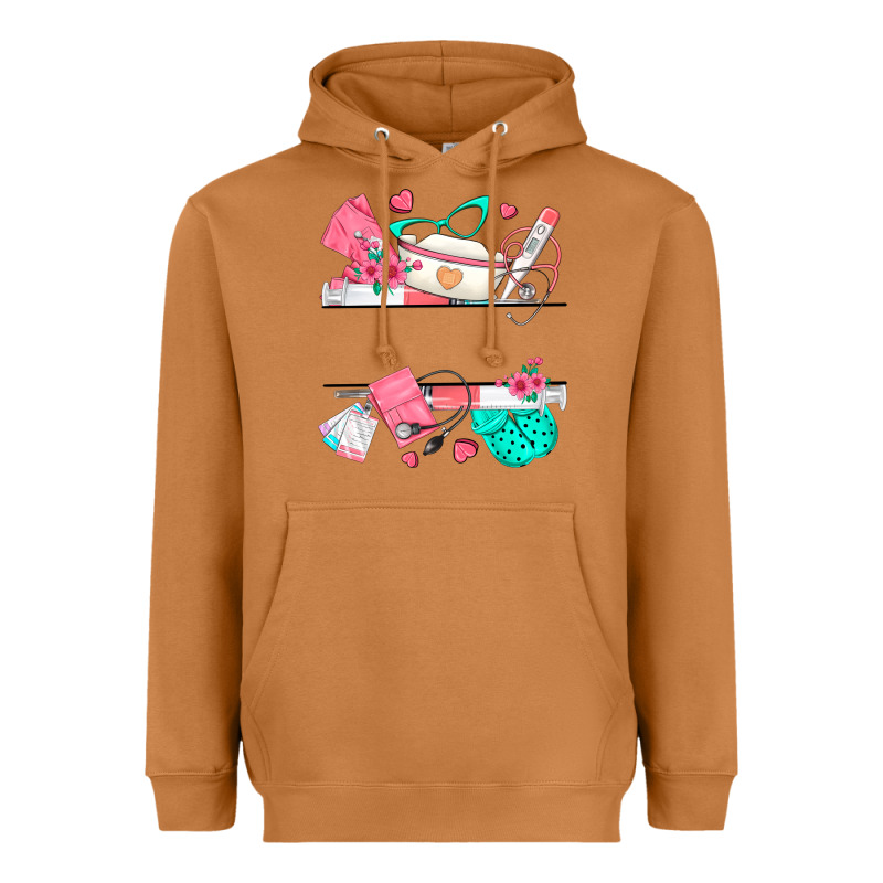 Custom Name Nurse Heavyweight Hoodie by texasbilliewilder | Teevron