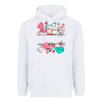 White custom name nurse Heavyweight Hoodie - texasbilliewilder