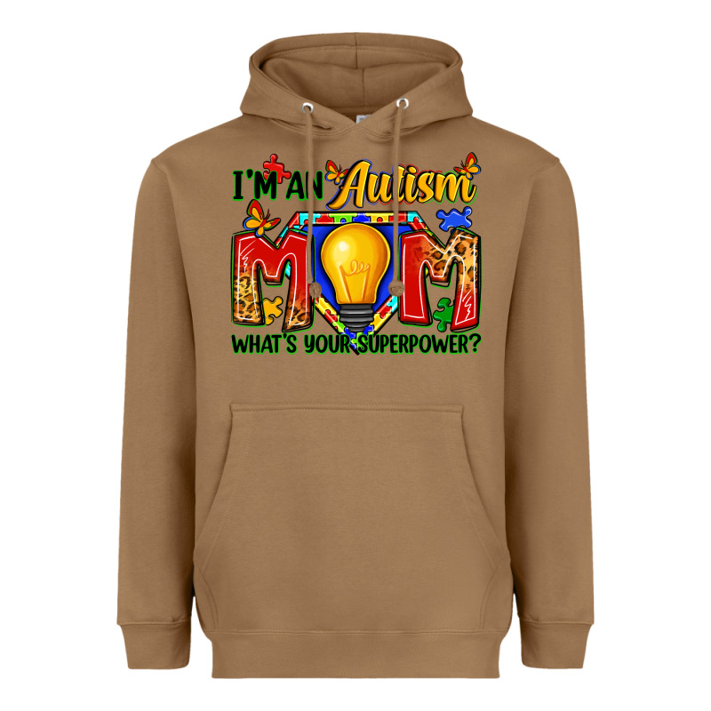 I'm An Autism Mom What's Your Superpower Heavyweight Hoodie by Zillion Design Studio | Teevron