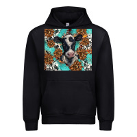 Black western black and white cow Urban Hoodie - BarkalooDesign