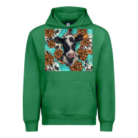 Emerald western black and white cow Urban Hoodie - BarkalooDesign