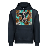 Navy western black and white cow Urban Hoodie - BarkalooDesign