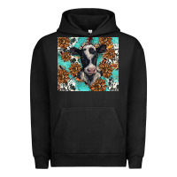 Pigment Black western black and white cow Urban Hoodie - BarkalooDesign