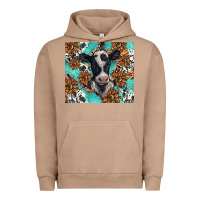 Pigment Burro western black and white cow Urban Hoodie - BarkalooDesign