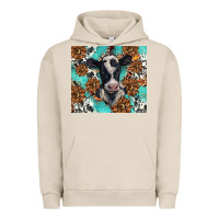 Pigment French Oak western black and white cow Urban Hoodie - BarkalooDesign