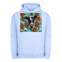 Pigment Grape Ice western black and white cow Urban Hoodie - BarkalooDesign