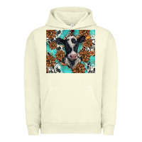 Pigment Pistachio western black and white cow Urban Hoodie - BarkalooDesign