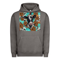Pigment Tornado western black and white cow Urban Hoodie - BarkalooDesign