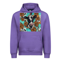 Tulip western black and white cow Urban Hoodie - BarkalooDesign